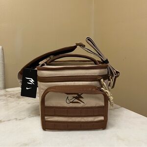 New Nike brown tan lunch bag with shoulder strap